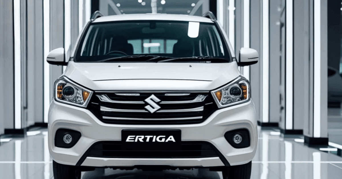 2026 Maruti Suzuki Ertiga का नया फ्रंट डिजाइन — क्रोम ग्रिल, LED हेडलैम्प और स्पोर्टी लुक के साथ पेश