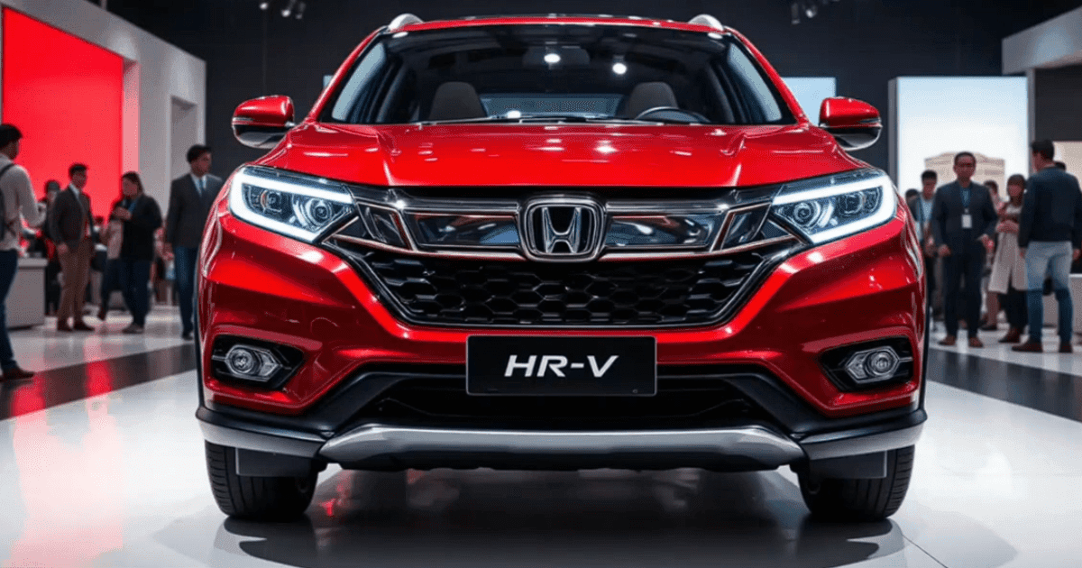 2026 Honda HR-V Hybrid SUV Front View with LED Lights and Sporty Design