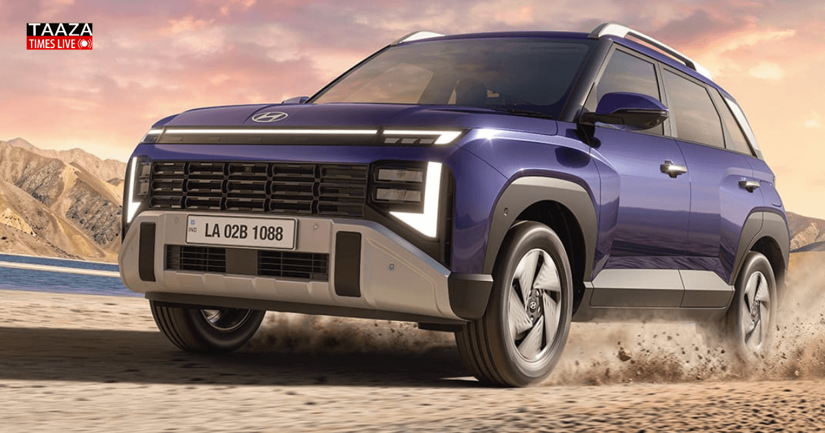 New Hyundai Venue 2025 Front Look with LED Light Bar